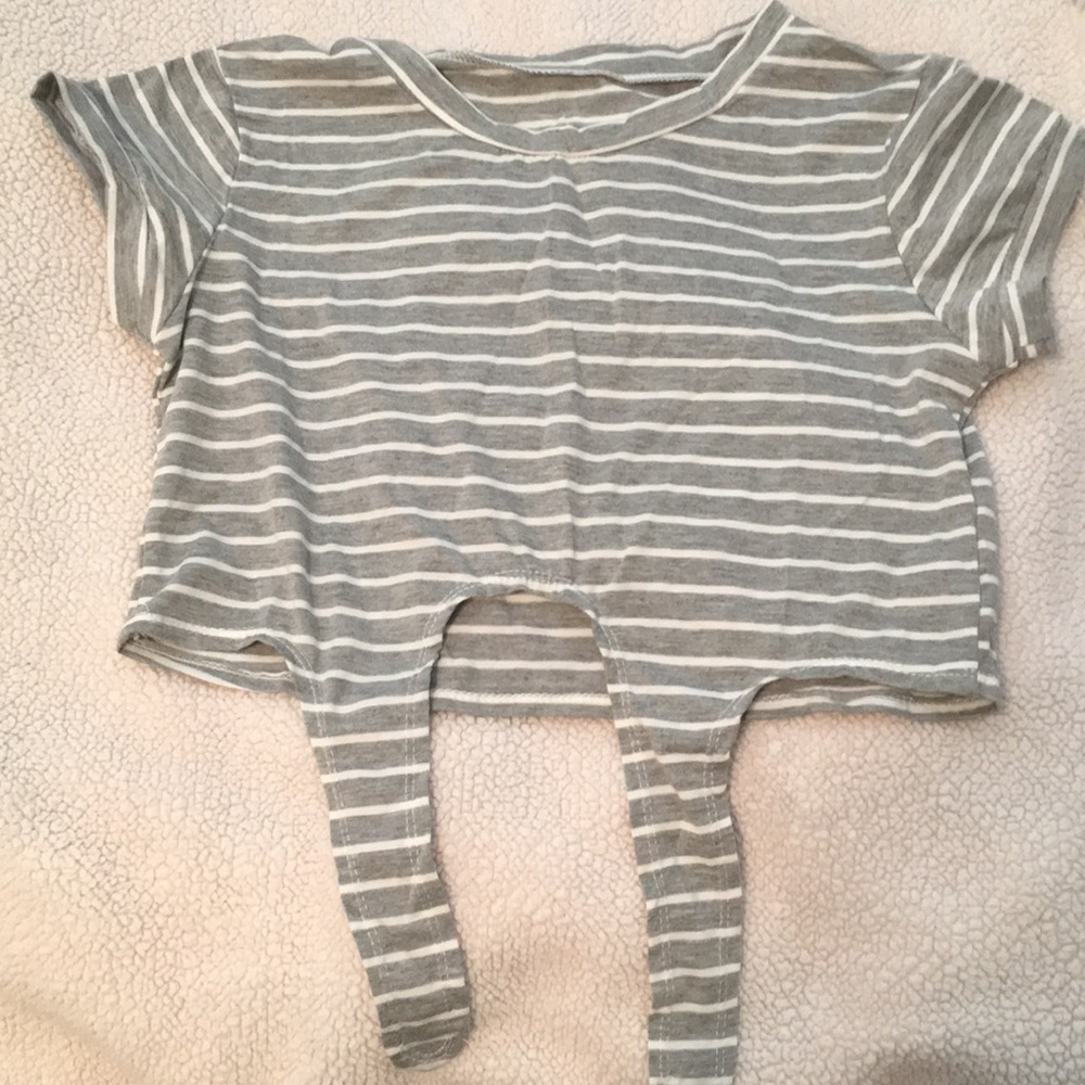 NWOT Striped Crop Top